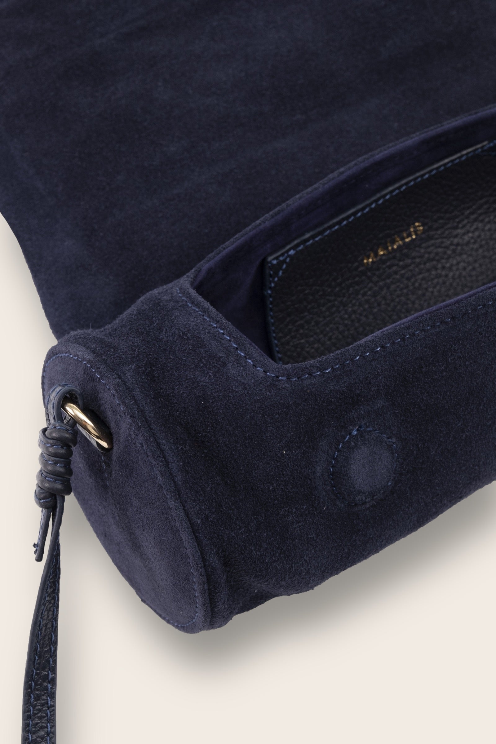 Roll Navy Blue Suede