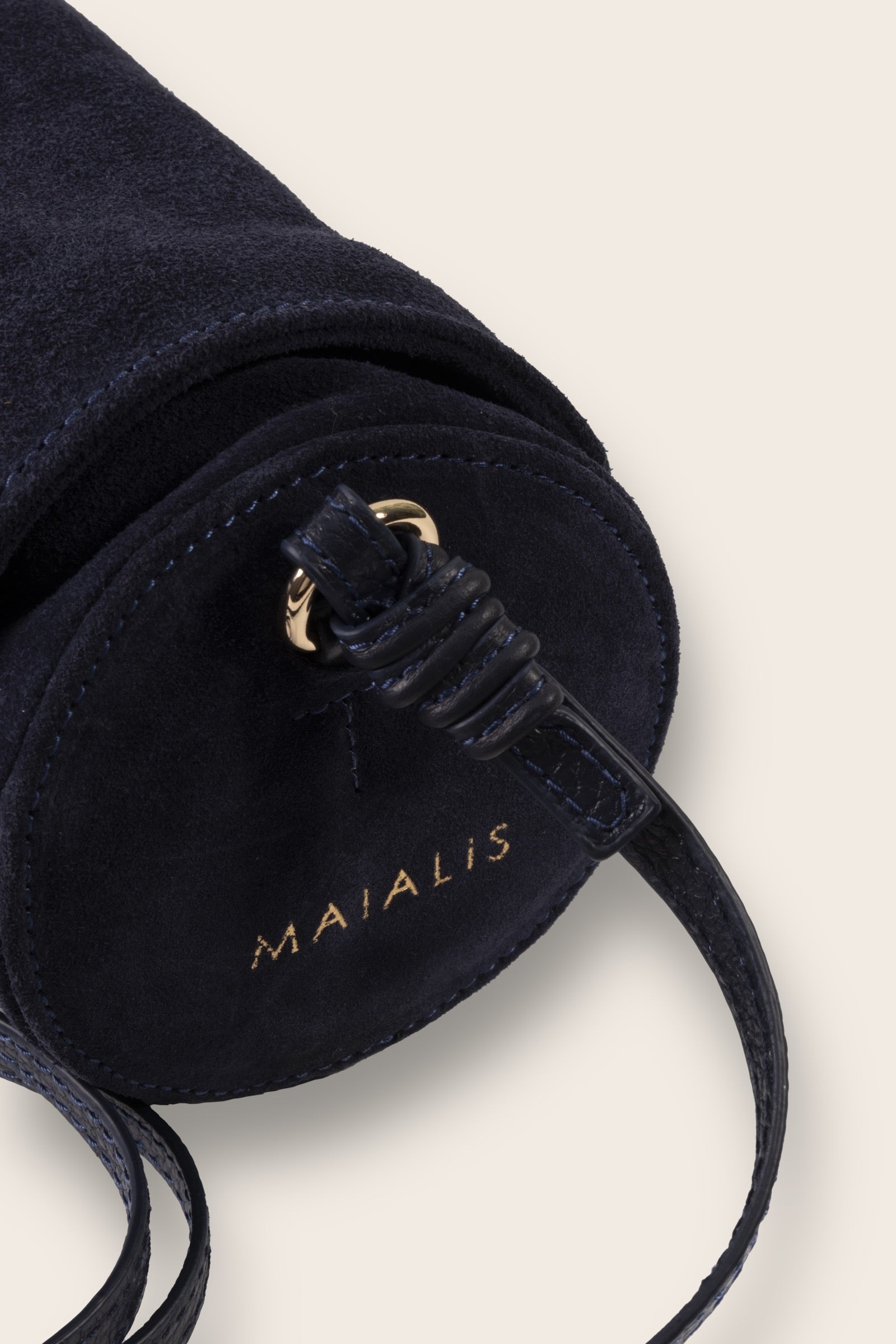 Roll Navy Blue Suede